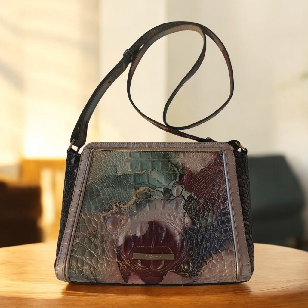 Brahmin Multicolor Crocodile Embossed Women's Bag Crossbody